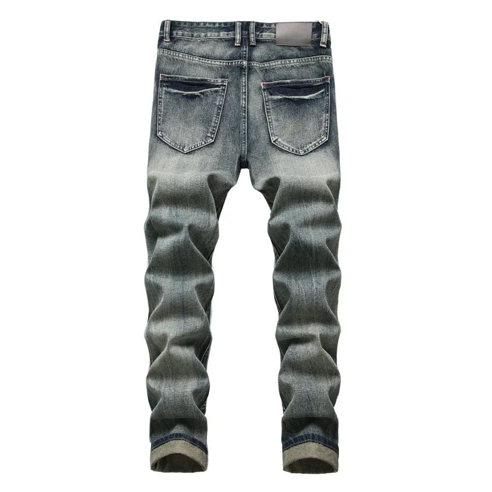 Retro Ripped Slim Fit Stretch Jeans | Men's